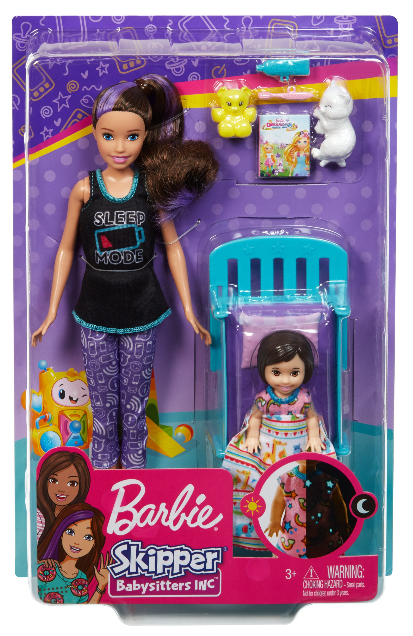 Barbie Family Bedtime Set with Skipper Baby-Sitter Doll