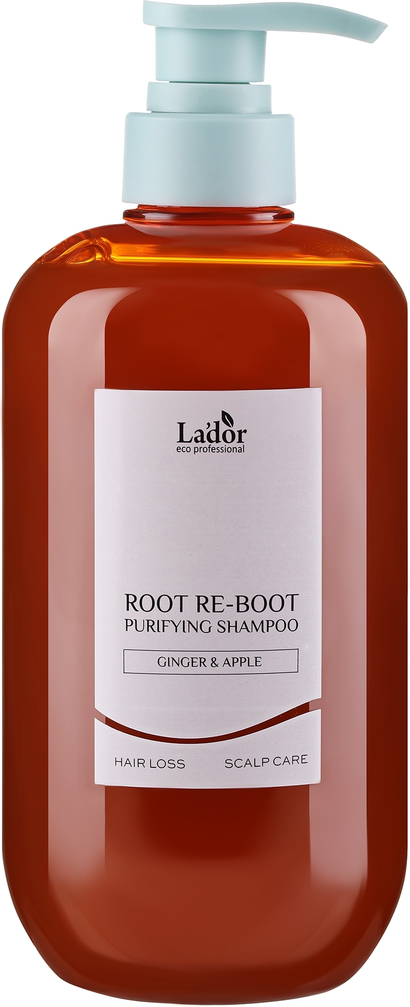 Anti-hair loss shampoo for sensitive skin La'dor Root Re-Boot Purifying Shampoo Ginger & Apple