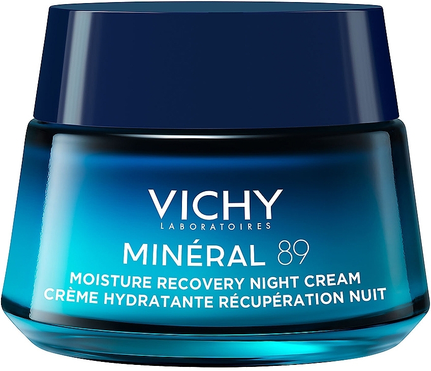 Відновлювальний зволожувальний нічний крем для всіх типів шкіри з чистим мелатоніном Vichy Mineral 89 Night Cream