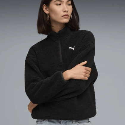 Women's Zip-Up Hoodie Puma Essentia 68811101 L Black (4069157341196)