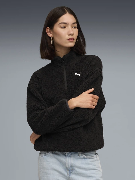 Толстовка на блискавці жіноча Puma Essentia 68811101 L Black (4069157341196)
