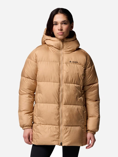 Columbia Women's Winter Jacket Omni-Shield Puffect II Mid Hooded Jacket 2088471CLB-262 XL Sand