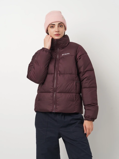 Куртка зимова коротка жіноча Columbia Omni-Shield Puffect II Puffer Jacket 2090291CLB-607 L Темно-бордова