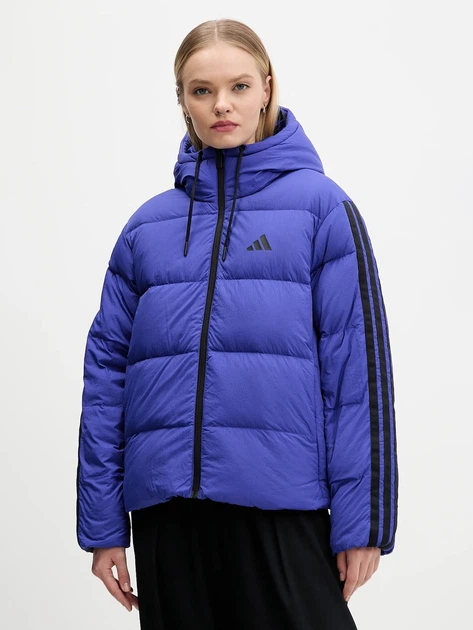 Пуховик зимовий жіночий Adidas Essentia 3-Stripes JW9109 M Синій (4068811679392)