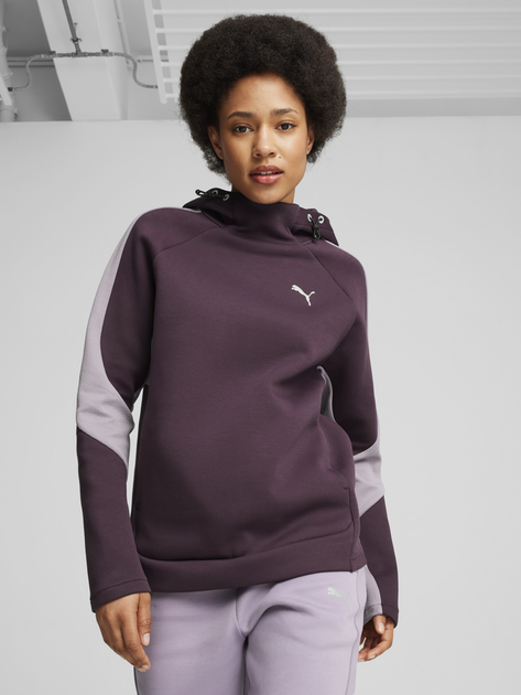 Women's warm hoodie Puma Evostripe Hoodie 68166944, size S, Purple (4067981096619)